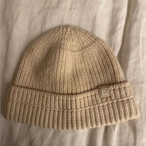 Everlane cotton slightly off white/cream beanie